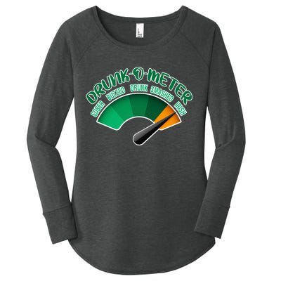 Drunk O Meter Sober Buzzed Smashed Irish Women's Perfect Tri Tunic Long Sleeve Shirt