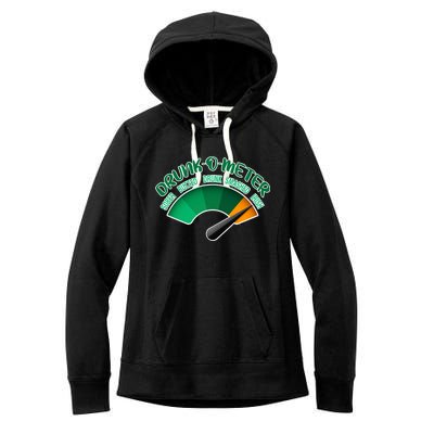 Drunk O Meter Sober Buzzed Smashed Irish Women's Fleece Hoodie