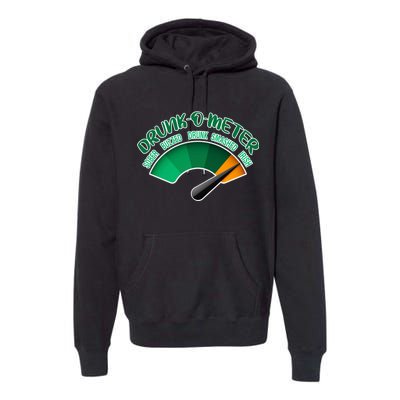 Drunk O Meter Sober Buzzed Smashed Irish Premium Hoodie