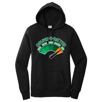 Drunk O Meter Sober Buzzed Smashed Irish Women's Pullover Hoodie