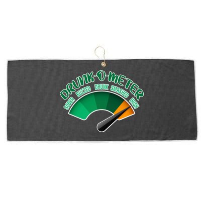Drunk O Meter Sober Buzzed Smashed Irish Large Microfiber Waffle Golf Towel