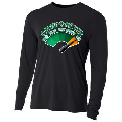 Drunk O Meter Sober Buzzed Smashed Irish Cooling Performance Long Sleeve Crew