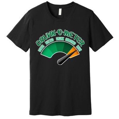 Drunk O Meter Sober Buzzed Smashed Irish Premium T-Shirt