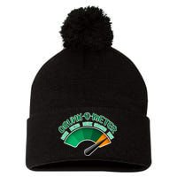 Drunk O Meter Sober Buzzed Smashed Irish Pom Pom 12in Knit Beanie