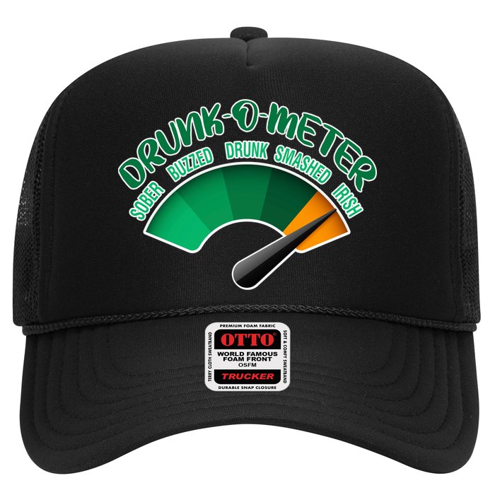 Drunk O Meter Sober Buzzed Smashed Irish Trucker Hat