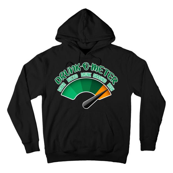Drunk O Meter Sober Buzzed Smashed Irish Tall Hoodie