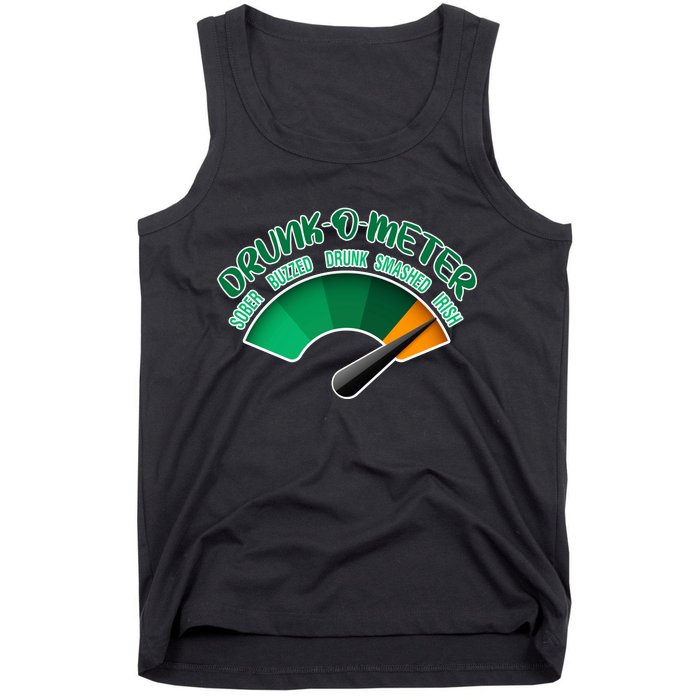 Drunk O Meter Sober Buzzed Smashed Irish Tank Top