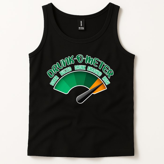 Drunk O Meter Sober Buzzed Smashed Irish Tank Top