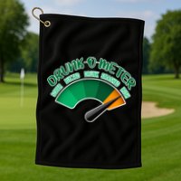 Drunk O Meter Sober Buzzed Smashed Irish Golf Towel