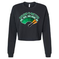 Drunk O Meter Sober Buzzed Smashed Irish Cropped Pullover Crew