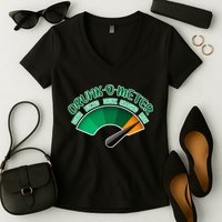 Drunk O Meter Sober Buzzed Smashed Irish Women's V-Neck T-Shirt