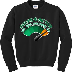 Drunk O Meter Sober Buzzed Smashed Irish Kids Sweatshirt