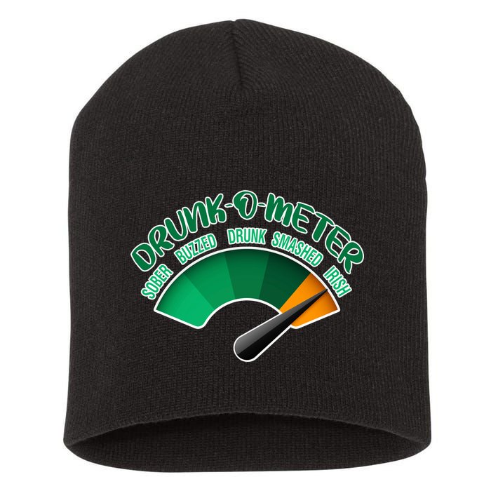 Drunk O Meter Sober Buzzed Smashed Irish Short Acrylic Beanie
