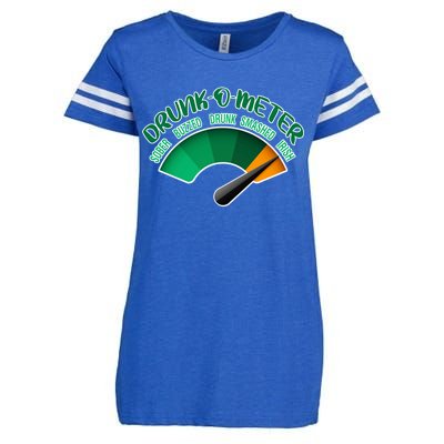 Drunk O Meter Sober Buzzed Smashed Irish Enza Ladies Jersey Football T-Shirt