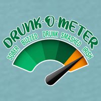 Drunk O Meter Sober Buzzed Smashed Irish Sueded Cloud Jersey T-Shirt