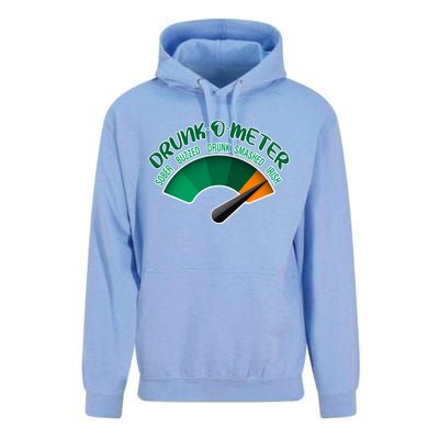 Drunk O Meter Sober Buzzed Smashed Irish Unisex Surf Hoodie