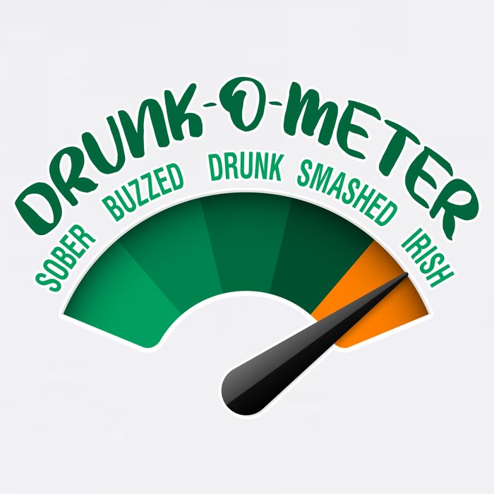 Drunk O Meter Sober Buzzed Smashed Irish Garment-Dyed Sweatshirt