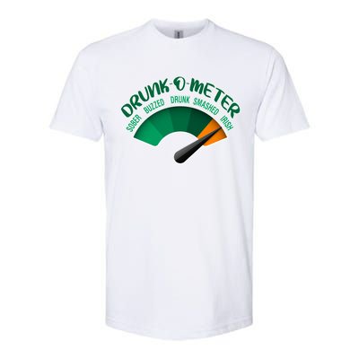 Drunk O Meter Sober Buzzed Smashed Irish Softstyle® CVC T-Shirt