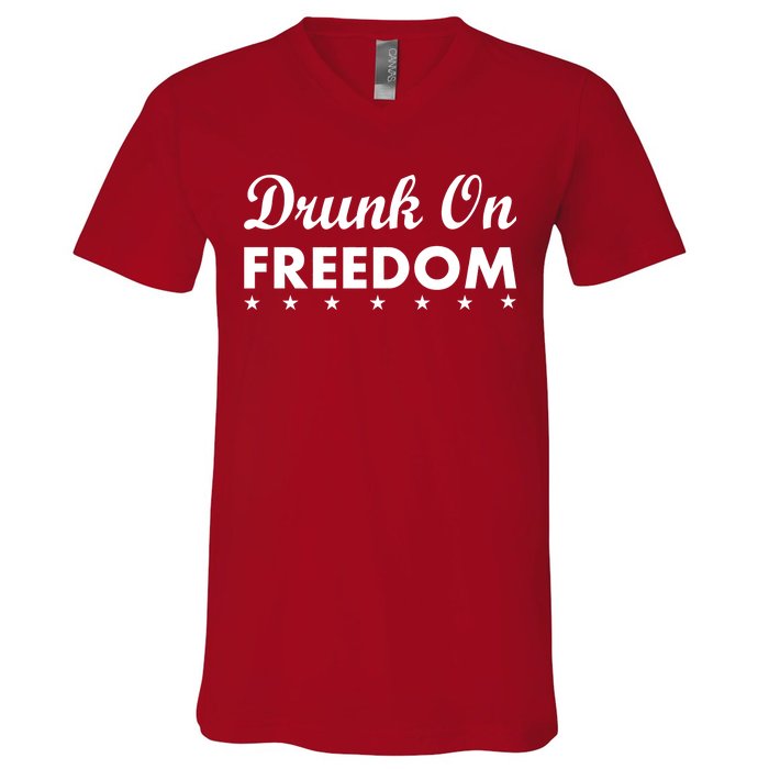 Drunk On Freedom V-Neck T-Shirt