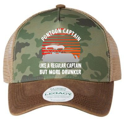 Drunk Pontoon Captain Funny Legacy Tie Dye Trucker Hat