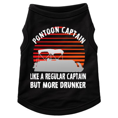 Drunk Pontoon Captain Funny Doggie Tank