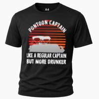 Drunk Pontoon Captain Funny Cooling Performance Crew T-Shirt