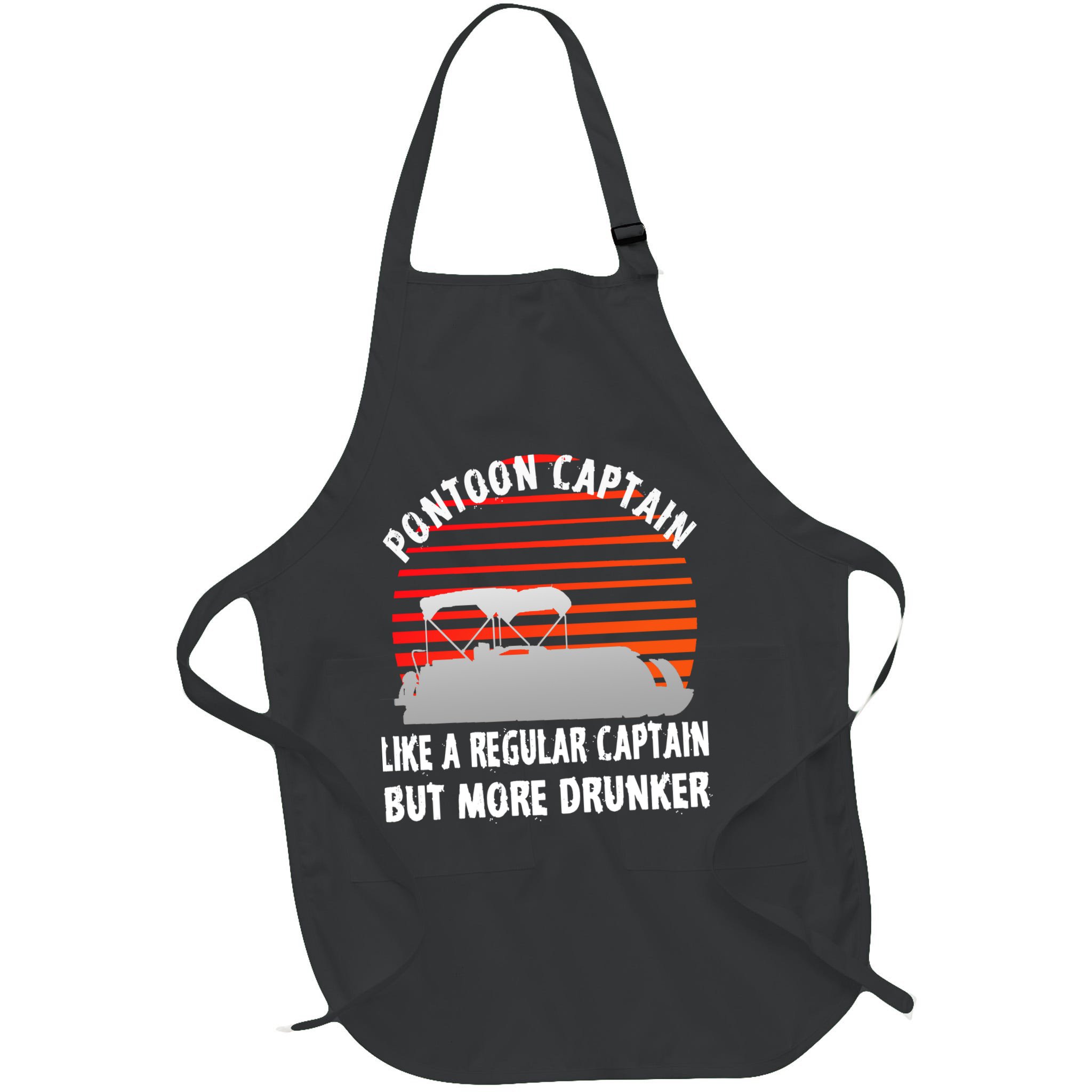 Drunk Pontoon Captain Funny Apron