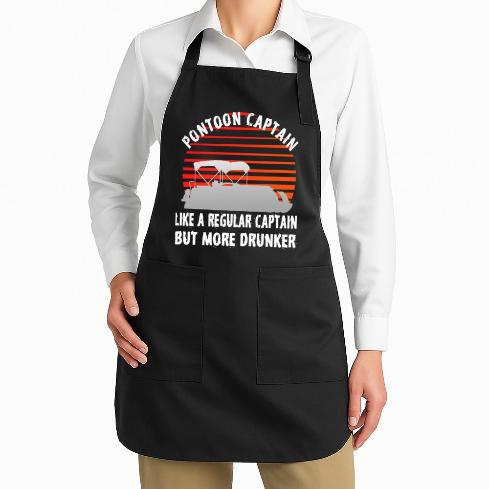 Drunk Pontoon Captain Funny Apron
