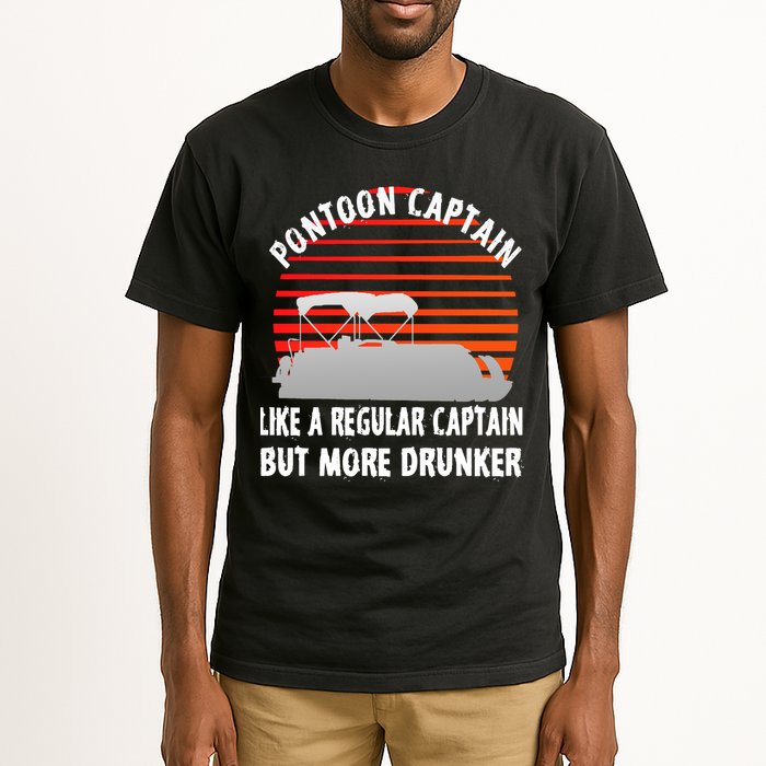 Drunk Pontoon Captain Funny Tall T-Shirt