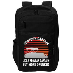 Drunk Pontoon Captain Funny Impact Tech Backpack