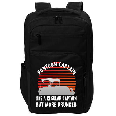 Drunk Pontoon Captain Funny Impact Tech Backpack