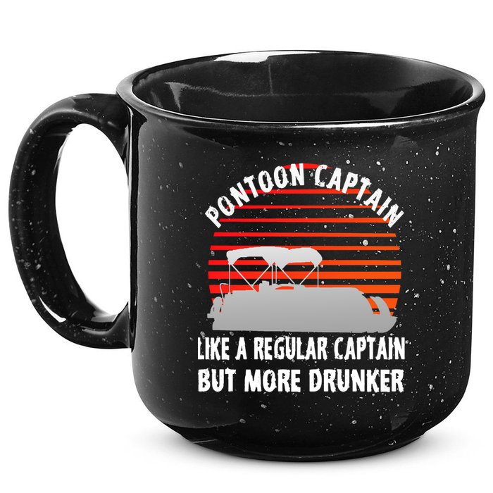 Drunk Pontoon Captain Funny 15oz Campfire Ceramic Mug