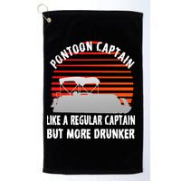 Drunk Pontoon Captain Funny Golf Towel