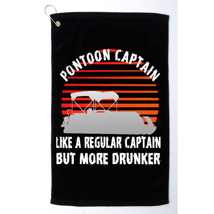 Drunk Pontoon Captain Funny Golf Towel