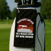 Drunk Pontoon Captain Funny Golf Towel