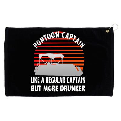 Drunk Pontoon Captain Funny Grommeted Golf Towel