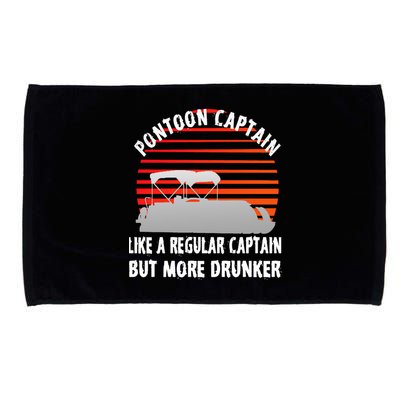 Drunk Pontoon Captain Funny Microfiber Hand Towel