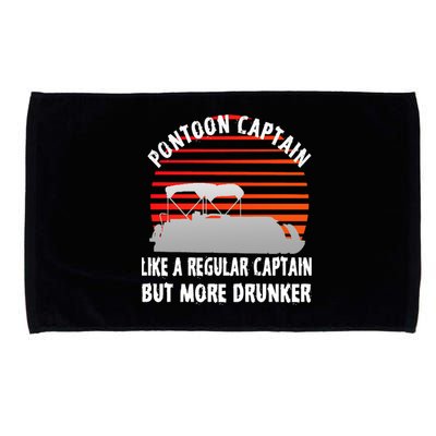 Drunk Pontoon Captain Funny Microfiber Hand Towel