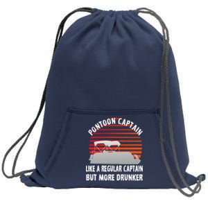 Drunk Pontoon Captain Funny Sweatshirt Cinch Pack Bag