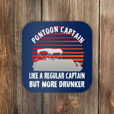 Drunk Pontoon Captain Funny Coaster