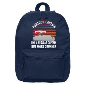 Drunk Pontoon Captain Funny 16 in Basic Backpack