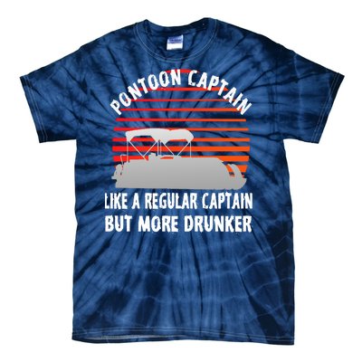 Drunk Pontoon Captain Funny Tie-Dye T-Shirt