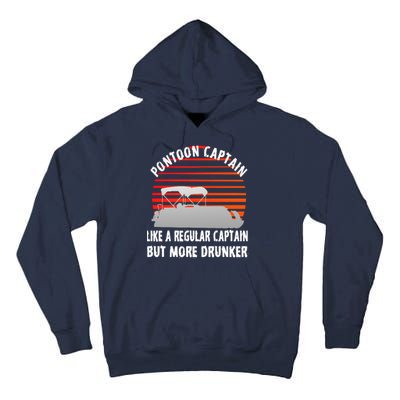 Drunk Pontoon Captain Funny Tall Hoodie