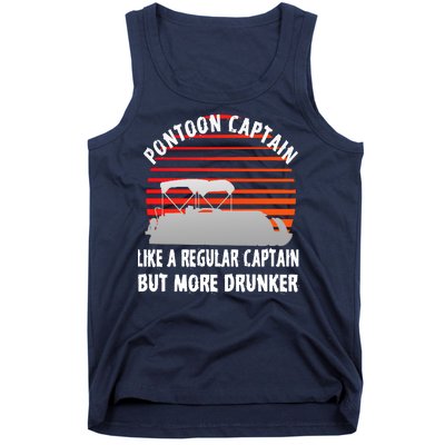 Drunk Pontoon Captain Funny Tank Top