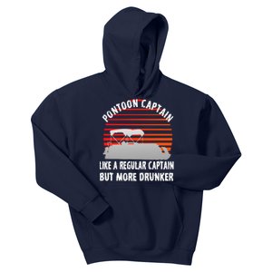 Drunk Pontoon Captain Funny Kids Hoodie