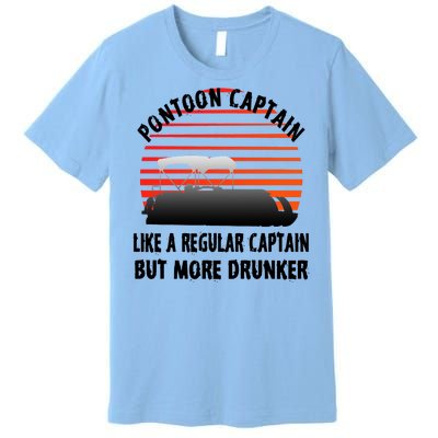 Drunk Pontoon Captain Funny Premium T-Shirt