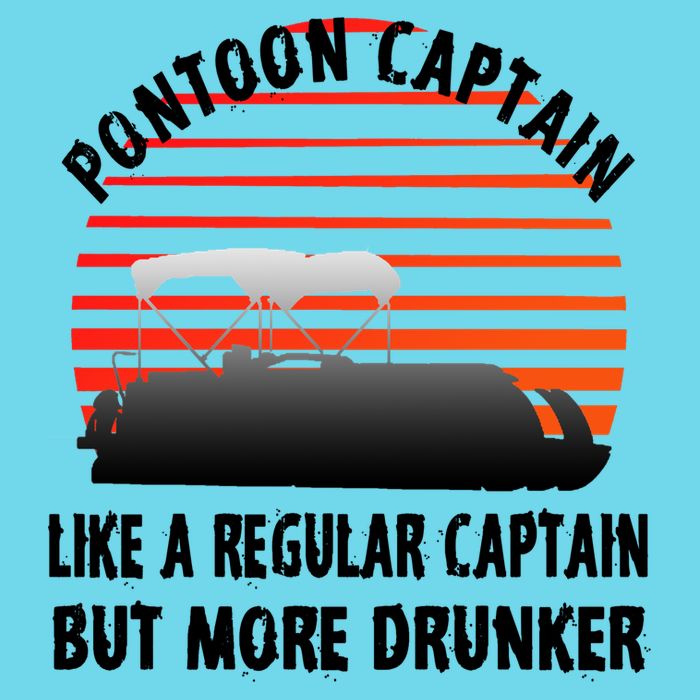 Drunk Pontoon Captain Funny Women's V-Neck T-Shirt