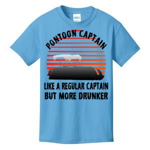 Drunk Pontoon Captain Funny Kids T-Shirt