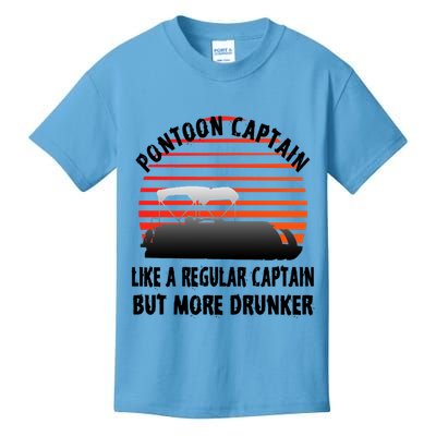 Drunk Pontoon Captain Funny Kids T-Shirt