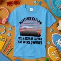 Drunk Pontoon Captain Funny Kids T-Shirt